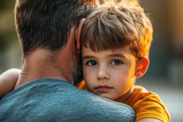 Obraz premium Tender Moment Between Father and Son