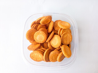 coconut biscuit isolated clean on white