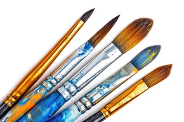 Obraz premium A set of paint brushes arranged neatly together