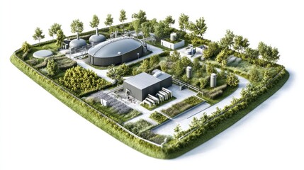 Sustainable Energy Facility in a Lush Green Environment