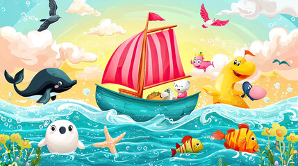 Naklejka premium Vector animal background