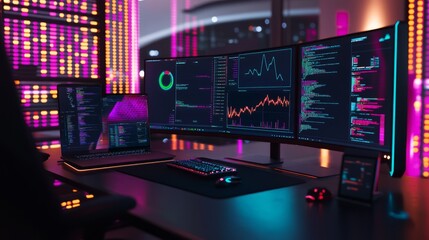 Futuristic Workspace Setup