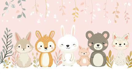 Naklejka premium Vector animal background