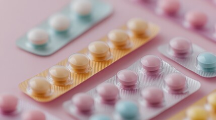 Colorful Pills on Blister Packs
