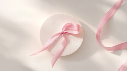 Elegant Gift Box with Pink Ribbon