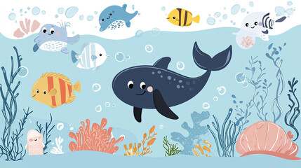 Obraz premium Vector animal background