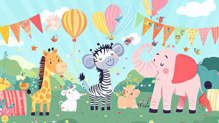 Vector animal background