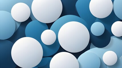  A sophisticated abstract geometric background featuring white and blue round shapes with subtle gradients and shadows.Design creates a sense of depth and dimension, perfect for a modern aesthetic. 