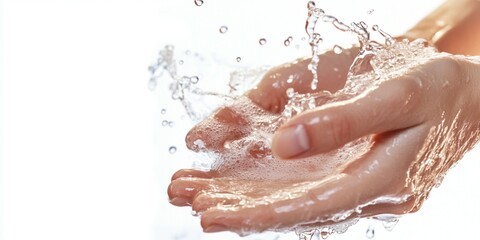 Fototapeta premium person washing hands