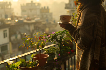 Morning Coffee with a City View