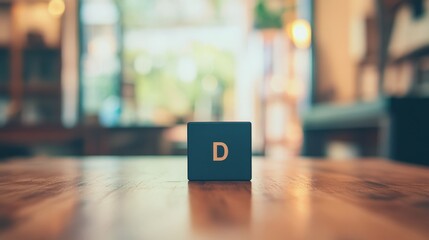 Obraz premium Wooden Alphabet Block with Letter D