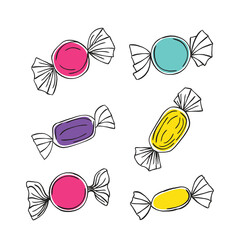 handdrawn doodle candy illustration