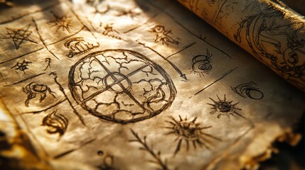 Fototapeta premium Ancient Magical Scroll