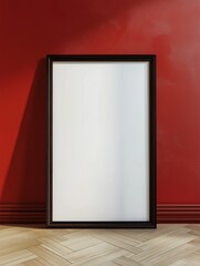 Mock up frame with minimal decor close up in home interior background, 3d render