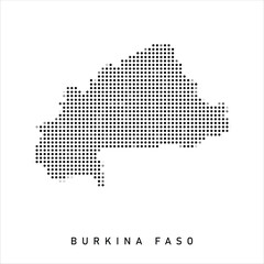 Dotted Map of Burkina Faso 