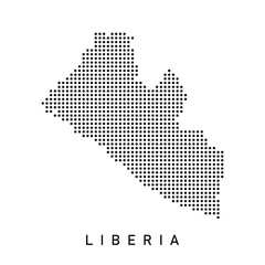 Obraz premium Dotted Map of Liberia 