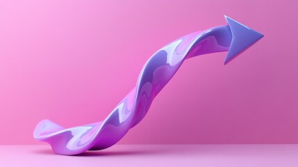 Abstract 3D Arrow Design - Minimalist Digital Art