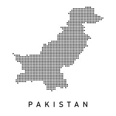 Obraz premium Dotted Map of Pakistan 