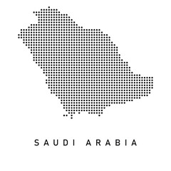 Dotted Map of Saudi Arabia 