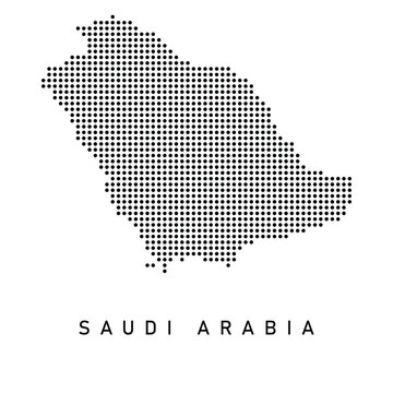 Dotted Map of Saudi Arabia 