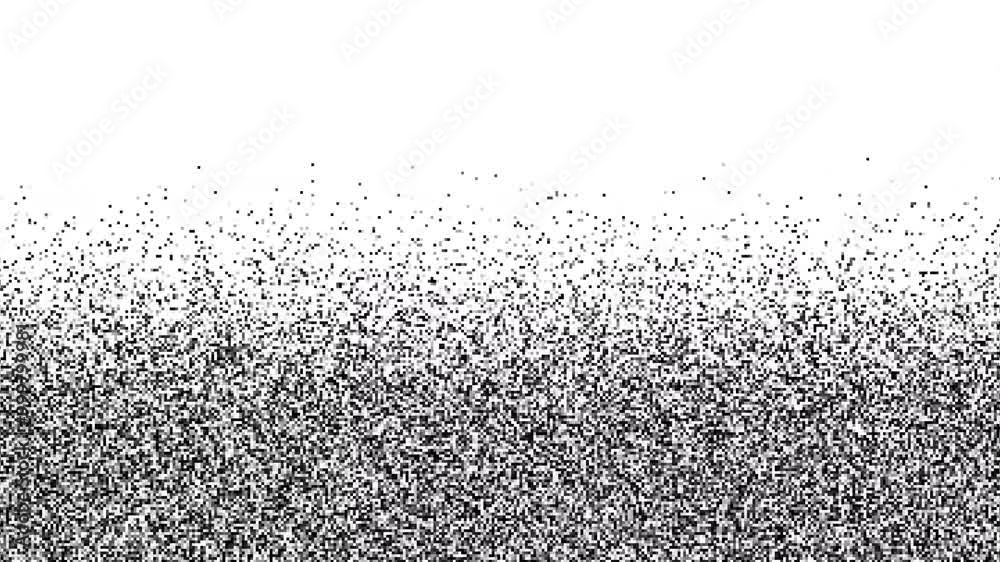 Aufkleber tv noise grain on screen at no antenna signal. digital noise. close up of a black and white noise wi