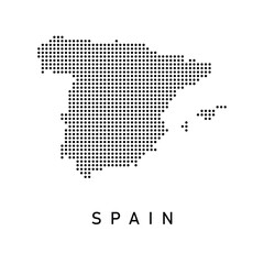 Fototapeta premium Dotted Map of Spain 