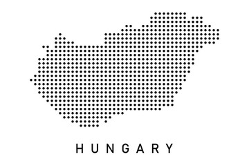 Fototapeta premium Dotted Map of Hungary 