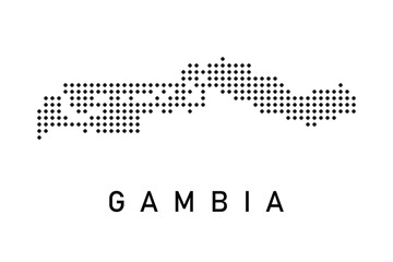 Dotted Map of Gambia 