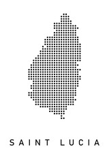 Dotted Map of Saint Lucia 