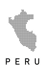 Obraz premium Dotted Map of Peru 