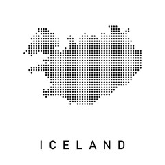 Obraz premium Dotted Map of Iceland 