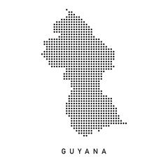Dotted Map of Guyana 