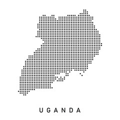 Obraz premium Dotted Map of uganda 