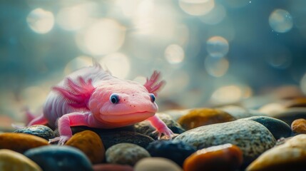 Underwater Pink Amphibian