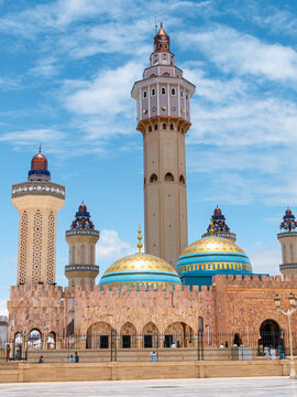 Great Mosque of Touba, Senegal on a sunny afternoon - Portrait shot