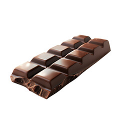 Obraz premium Delicious chocolate bar, white isolate background