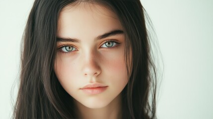 Obraz premium Minimalist Portrait of Young Woman