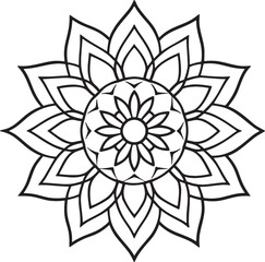 Mandala background design with lace ornament in oriental style.