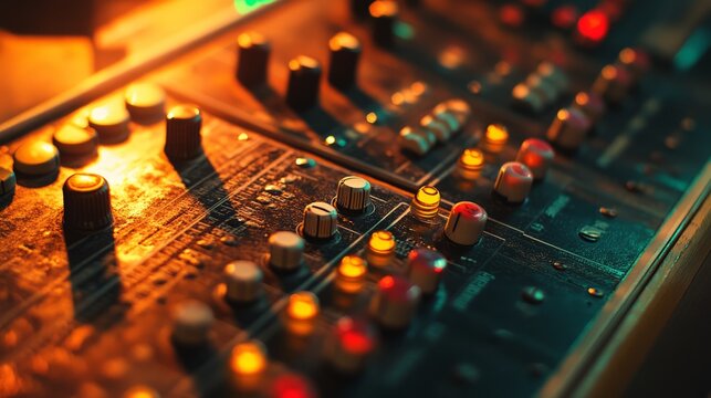 Mixing Console Close-Up