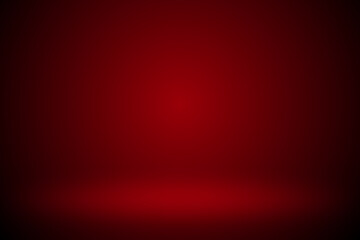 Empty studio background in red gradient color, Soft smooth blur backdrop like in a room with spot lights shining on the floor or on the stage, vector illustration