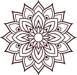 Mandala background design with lace ornament in oriental style.