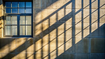 Fototapeta premium High angle shadows of windows reflecting on wall background