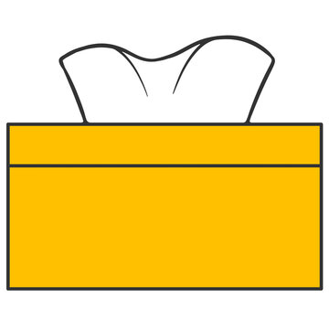 recommend clip art: yellow tissue box cartoon illustration