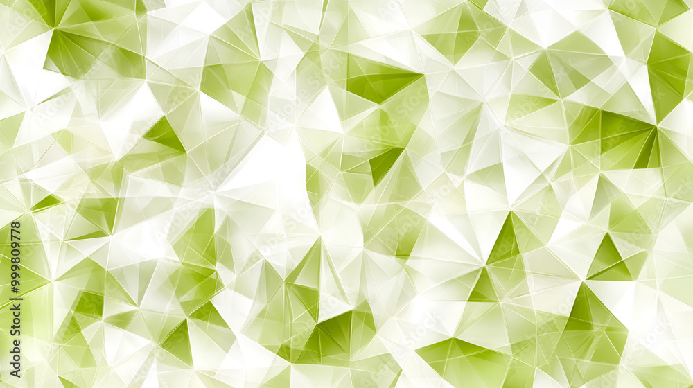 Poster abstract light green geometric pattern with triangular shapes on white background for artistic and d