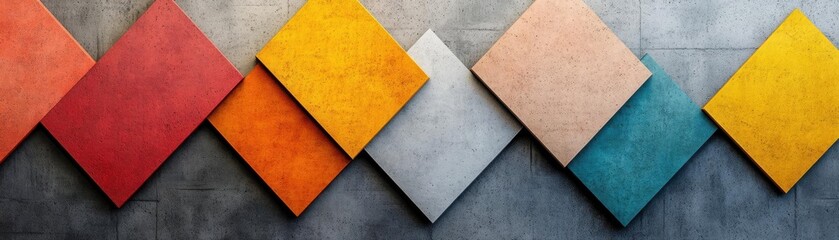 Concrete texture flat design top view brutalist theme 3D render Triadic Color Scheme