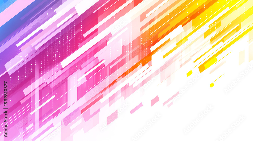 Poster bright abstract pattern with dynamic lines in vibrant colors, creating a modern digital art backgrou