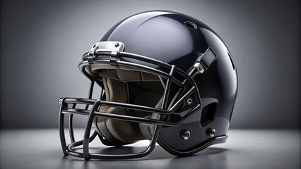Fototapeta premium Black American football helmet mockup in various angles, football, sports, helmet, protective gear, headgear, equipment