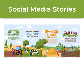 Banners inviting visitors to the fall fair, which will showcase local farmers produce and other themed events for the whole family