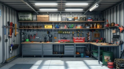 Organized Workshop Workspace