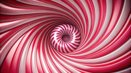 Christmas festive pink and red spiral tunnel with striped twisted lollipop optical illusion , Christmas, festive, pink